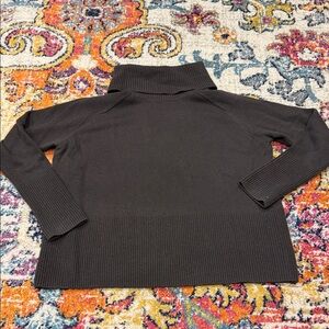 Athleta Charcoal Cowl Neck Wool and Cashmere Sweater